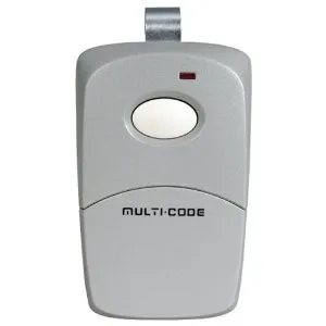 A remote control is shown with the word multi code on it.